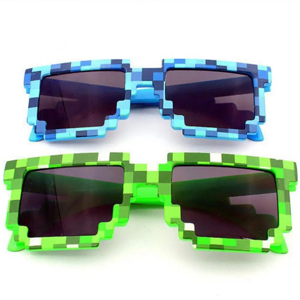

Square Pplaid Sunglasses Fashion Cosplay Sunglasses For Adults Kids Children Gift Anti-UV Sun-shading Eyeglasses