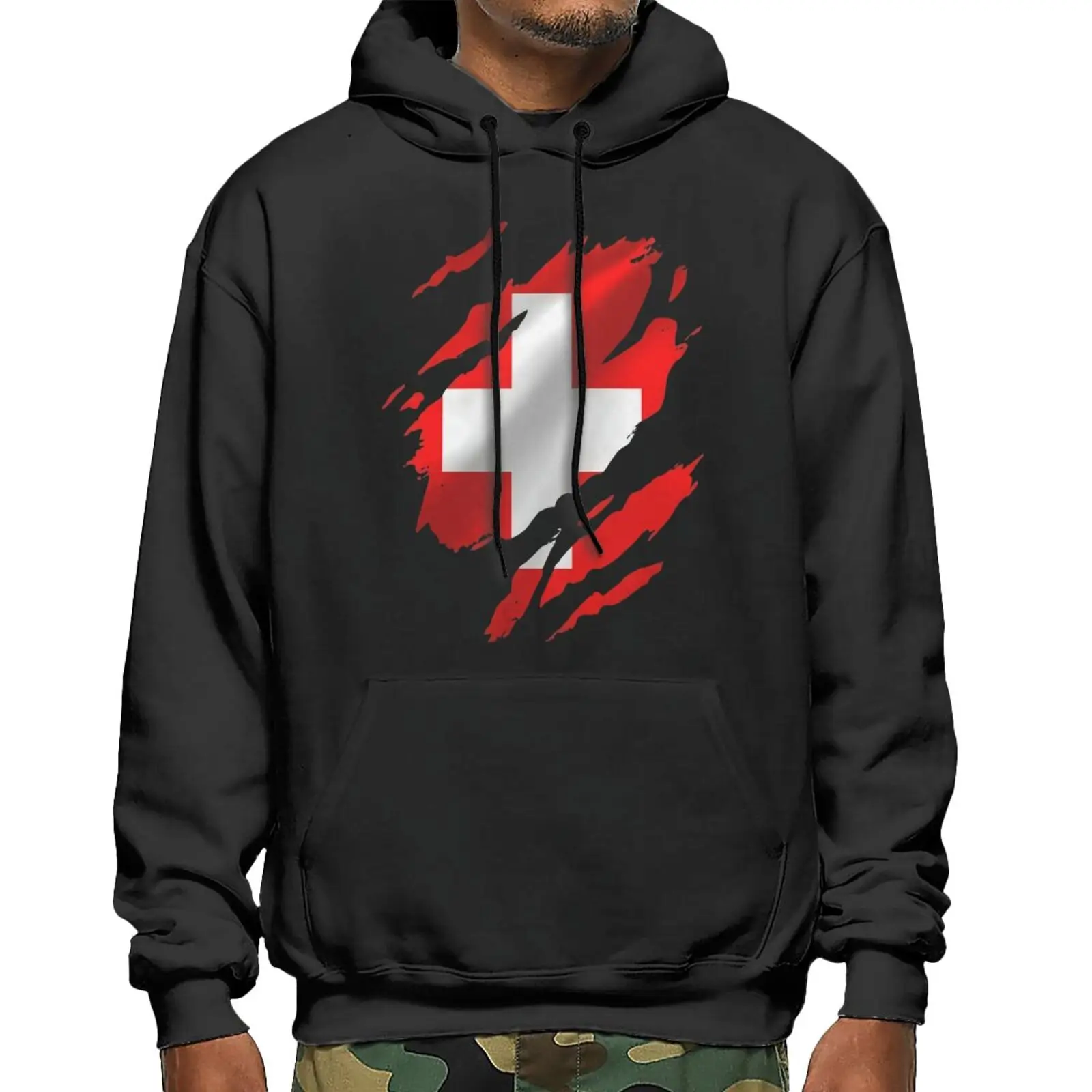 

Толстовка швейцарская с капюшоном и флагом для подростков, свитшот, одежда для мужчин и женщин, худи на молнии для косплея
