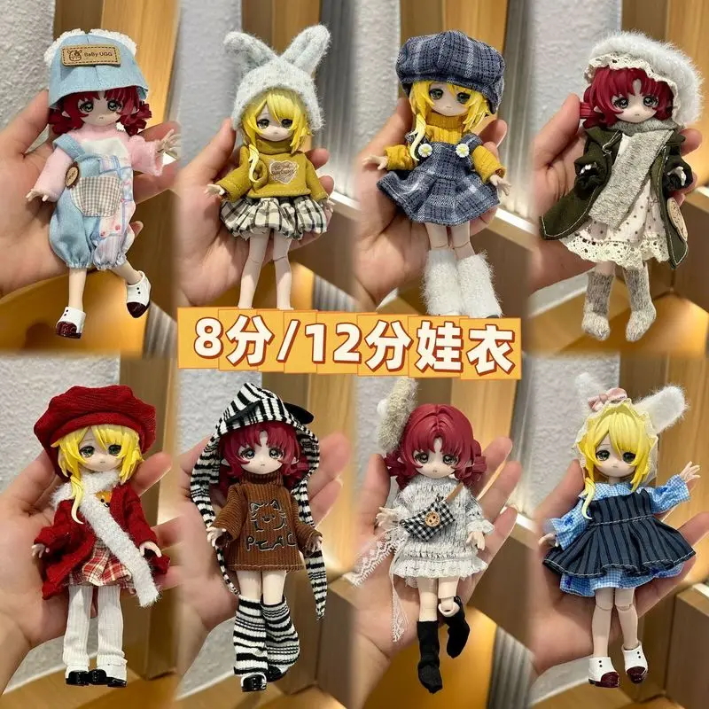Фото Только одежда, костюм для 11-17 см, кукла Penny Bang Ni Tu A Si Ti Bjd, 8/12, осенне-зимний стиль, одежда для кукол Ob, подарки-сюрпризы для девочек №3