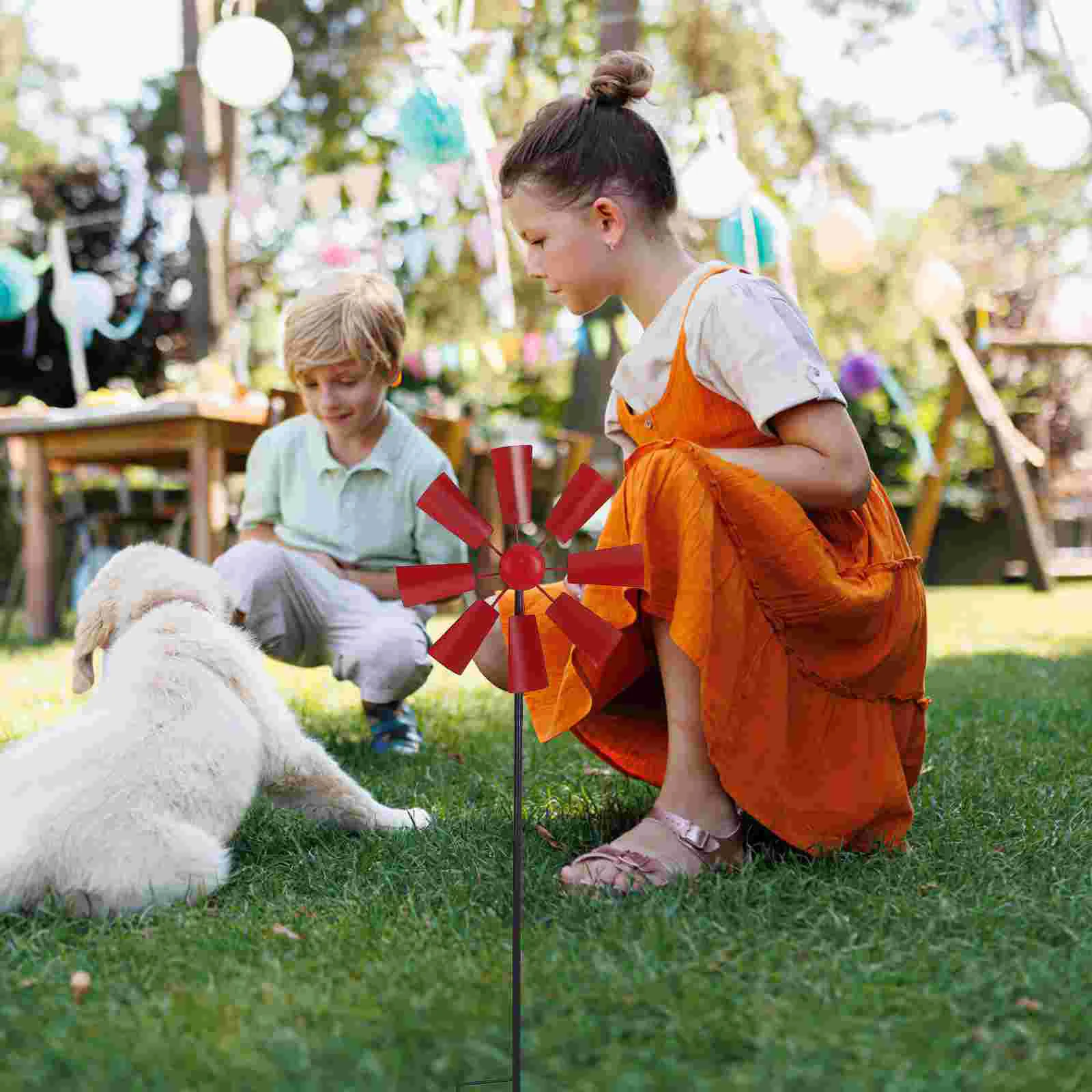 Вращающаяся ветряная мельница для двора винтового парка вертушка декор растений