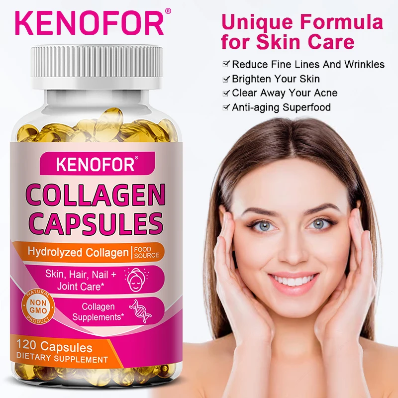 

Collagen Capsules - Boost The Body's Immune System, Skin and Hair, Strengthen Joints and Anti-aging Nutritional Supplements