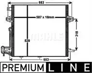 

Air conditioning radiator for AC756000P X164 0612 W164 W164