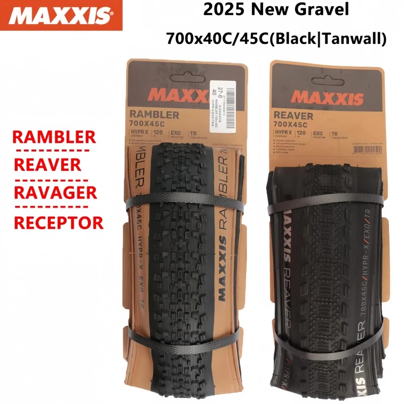 Фото MAXXIS новая гравийная шина RAMBLER REAVER HYPR-X бескамерная гравийная велосипедная шина 700x40C/45C складная гравийная внешняя шина для велокросса №1