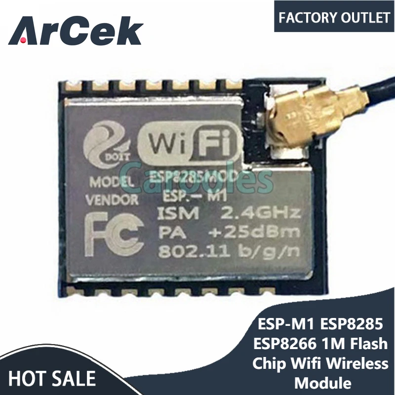 

Флэш-чип для ESP8285 ESP8266, беспроводной модуль Wi-Fi с последовательным портом, ультра передача с внешним интерфейсом антенны FZ2735, 1 м