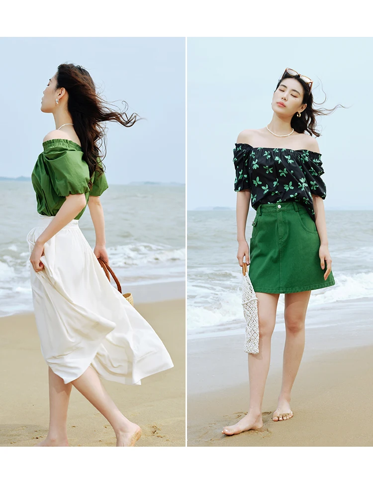 Single Beam Женская одежда больших размеров Простая французская рубашка для