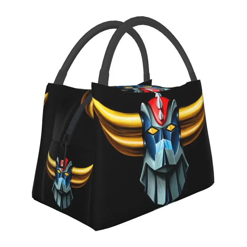 

Custom UFO Robot Grendizer Goldorak Lunch Bag Women Cooler Thermal Insulated Lunch Boxes for Work Pinic or Travel