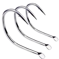 sea fishing iron hook with barbed anti seawater corrosion high carbon steel single hook boat fishing supplies 10 pieces a pack
