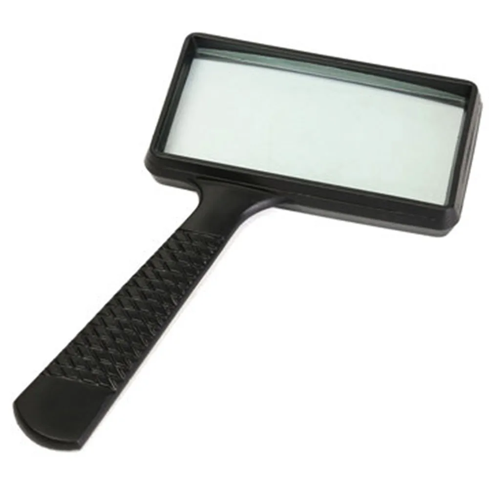 

Rectangular Reading Old Man Jewelry Tool Long Handle Accessories Handheld Newspaper Large Magnifying Glass