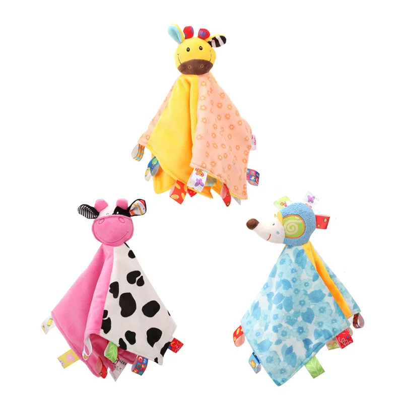 

Успокаивающие полотенца с жирафом, Мультяшные игрушки, детские плюшевые Слюнявчики для сна, нагрудники, слюнявчики