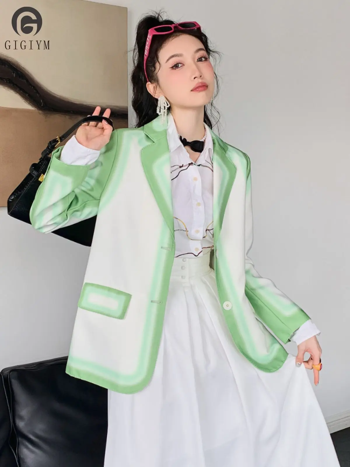 

GIGIYW color straight coat blazer Women autumn 2022 new