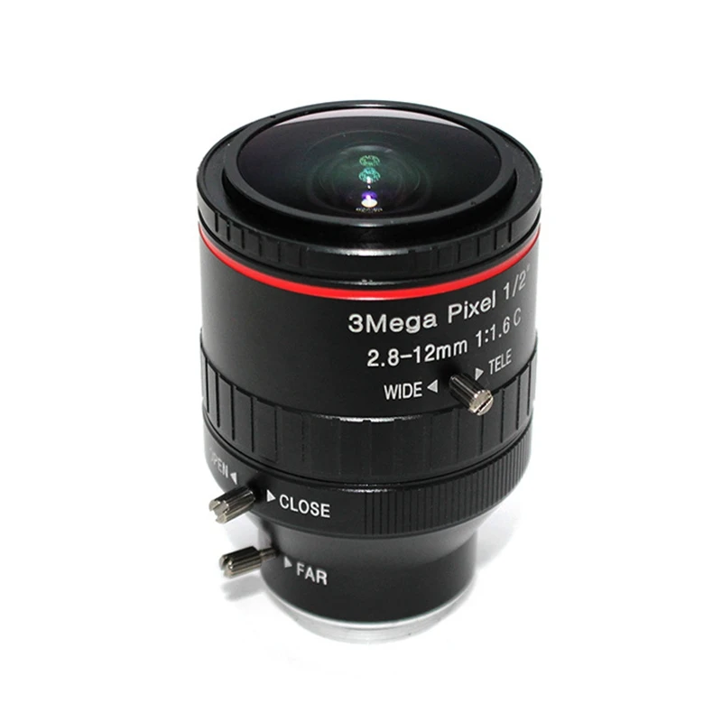 

Industrial Lens Manual Iris Zoom 2.8-12mm 3MP C Mount Lens CCTV LENS Camera Accessories