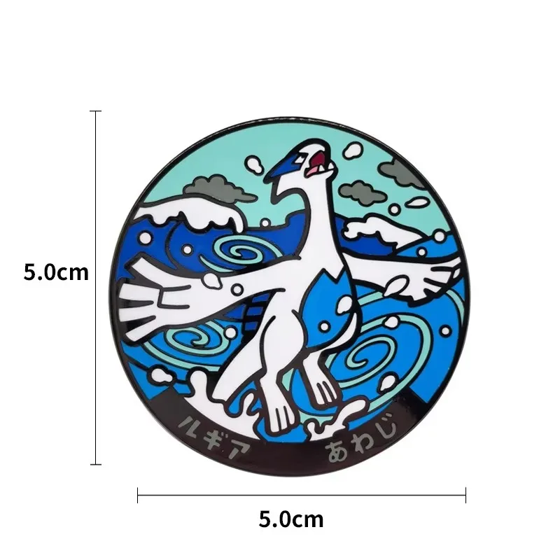 Классическая аниме-брошь в виде зверя товары для косплея Ho Oh Lugia металлический