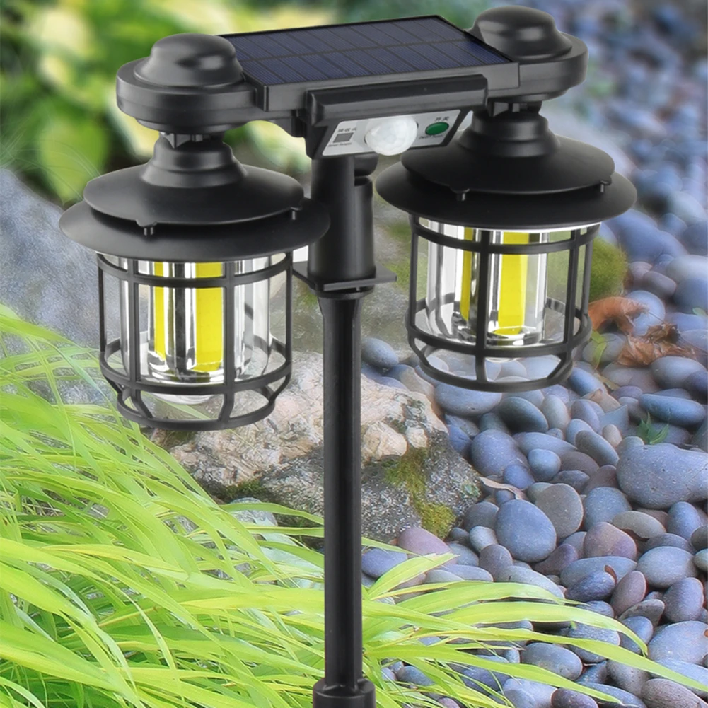 

2 In 1 Decorative Pathway Landscape Lights Sensory Switch LED Solar Wall Decorative Lamp Adjustable Street Light for Home Garden