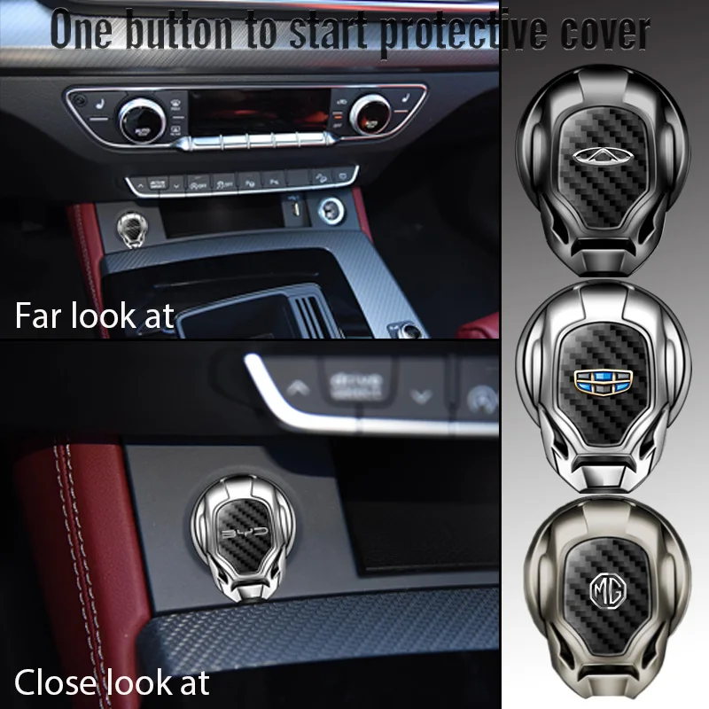 

Car ONE-CLICK Start Stop Buttons Metal Protective Cover for Saab 900 93 95 GT750 93X 9X Turbo Monster Phoenix Sonett Accessories