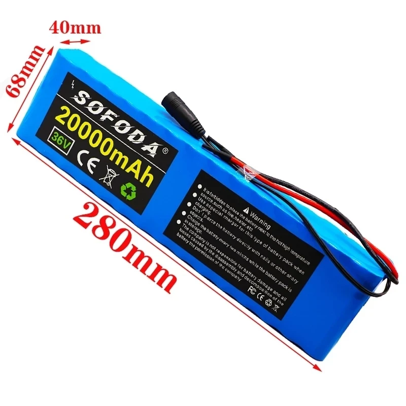 Аккумулятор для электровелосипеда 36 В 20 Ач литий-ионный аккумулятор 18650 500 Вт