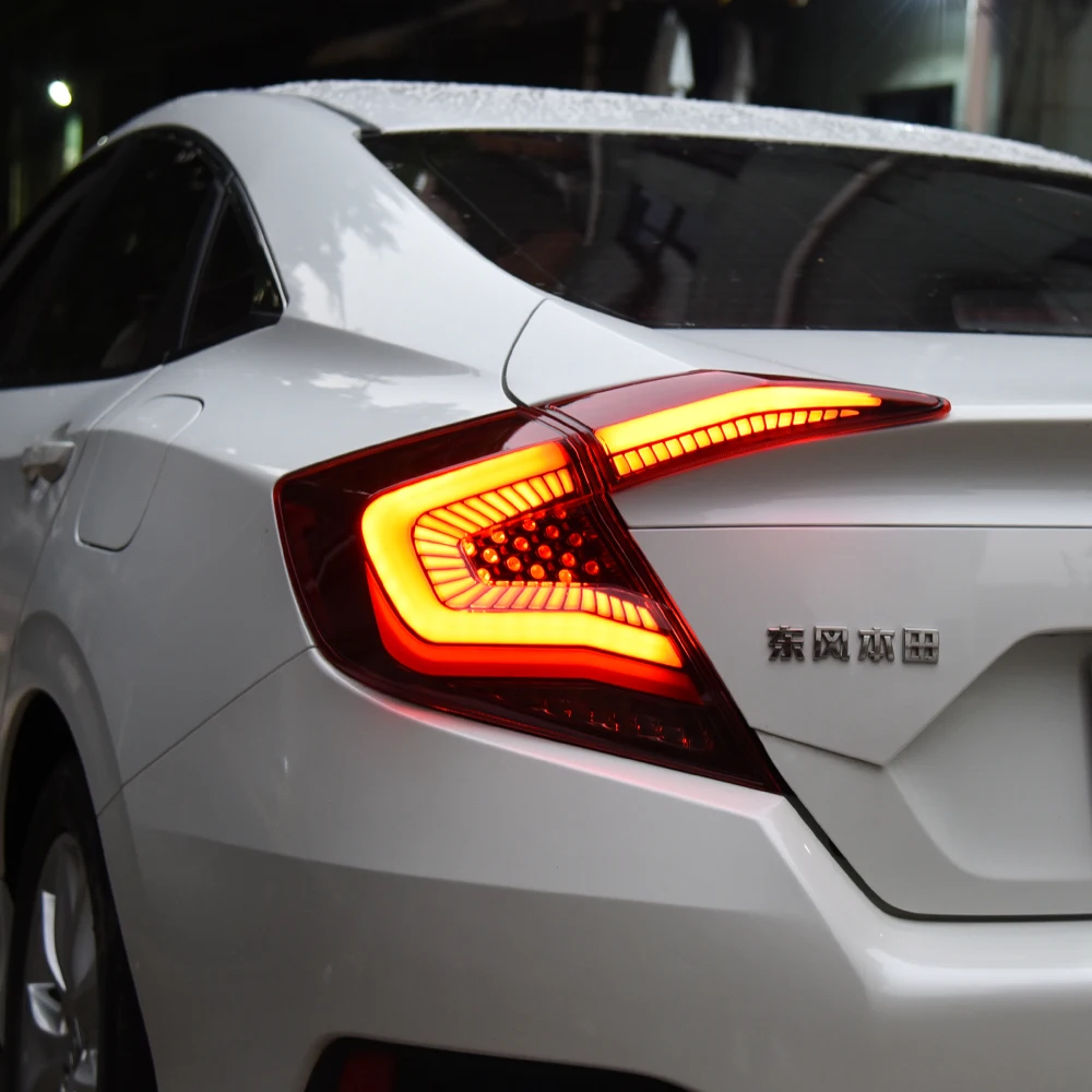 Для Honda Civic X 10th FC FK7 FK8 2016-2021 светодиодные автоматические задние фонари обновленные