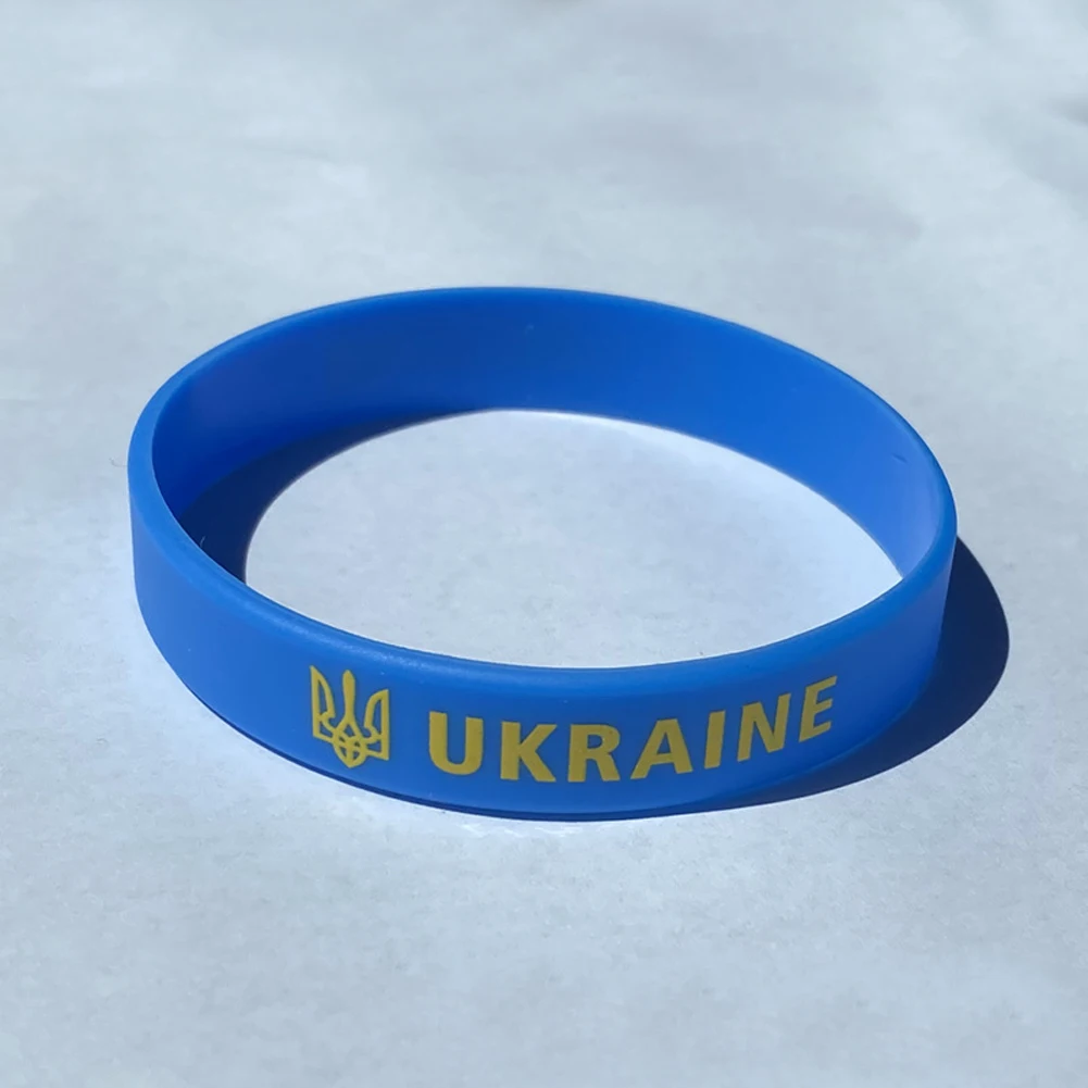 Цвет флага Украины силиконовые эластичные браслеты Украина памятный браслет