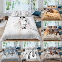 horses printed duvet cover set twin full queen king bedding set 23pcs comforter cover set home textiles