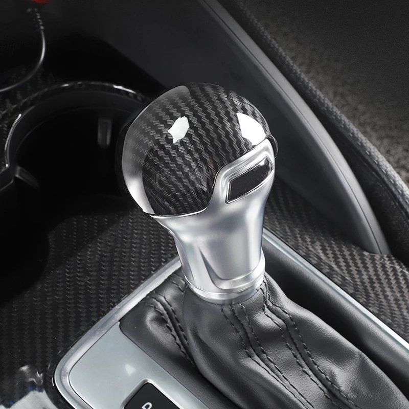 Углеродное волокно автомобильный Стайлинг ручка переключения передач наклейка