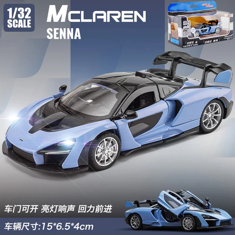 

CAIPO 1:32 McLaren Senna GTR Racing Alloy Car Model Boy Toy Diecast