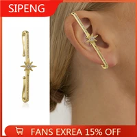 1pcs korean fashion cubic zircon star geometric personality girl ear cuffs vintage earrings for women trend jewelry