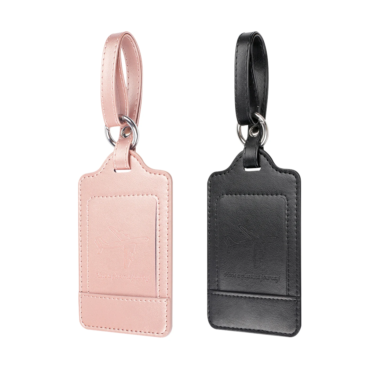 

2pcs Identifier For Suitcases Outdoor Travel Name Plate Anti Lost Luggage Tag PU Leather Business Trip Backpacks With Address