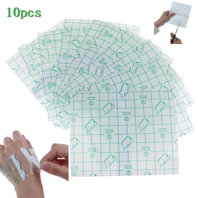 

10Pcs Medical Transparent Tape PU film Adhesive Plaster Waterproof Anti-allergic Medicinal Wound Dressing Fixation Tape Hot