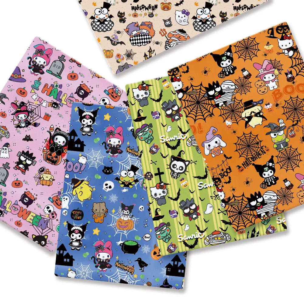 Хлопчатобумажная Ткань Hello Kitty 140x50 см с мультяшным рисунком ткань в стиле пэчворк