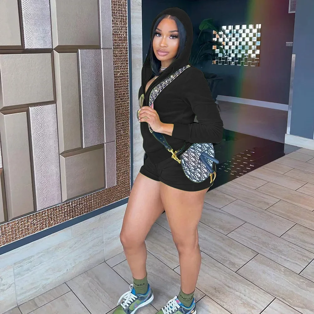 Женский спортивный костюм с капюшоном Prowow повседневный однотонный из двух