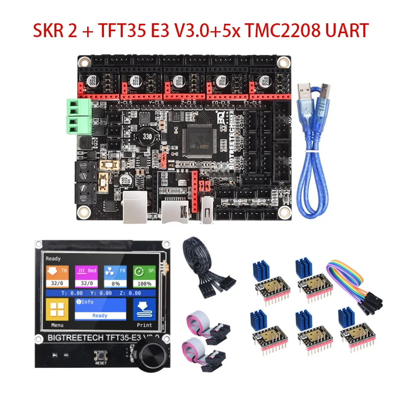 Распродажа от BIGTREETECH, материнская плата SKR 2 TMC2209 V1.2 TMC2208 Uart для принтера Ender 3 3D, плата управления «сделай сам»