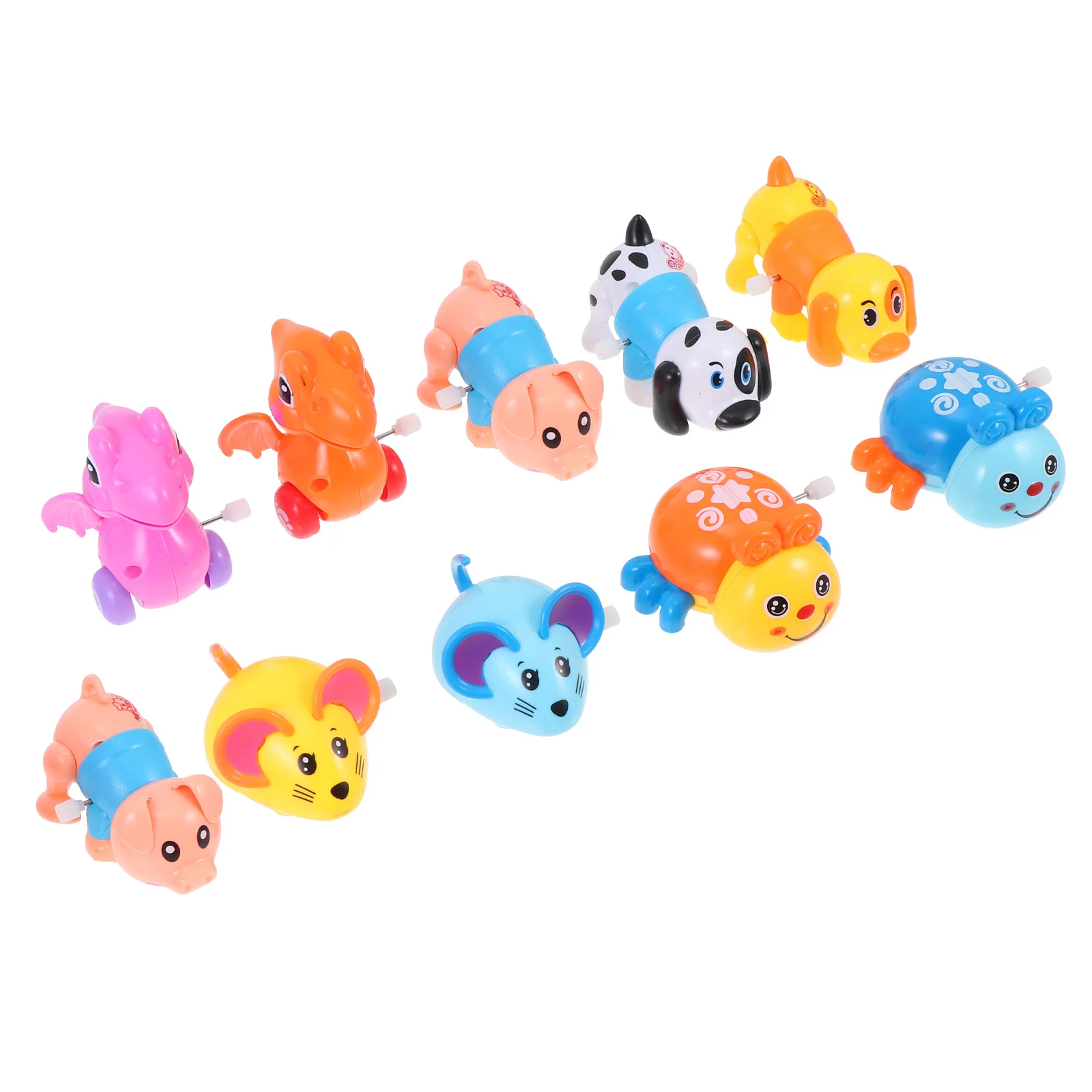 

10Pcs Children Wind-up Toys Fun Kids Wind Toys Playset (Random Color)