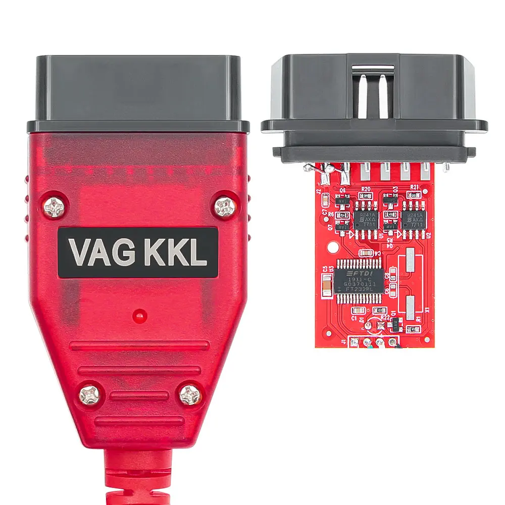 Фото Диагностический кабель VAG 409.1 KKL FTDI FT232RL Real 9241A K-Line OBD2, совместимый с VW, Audi, Skoda, Seat №3
