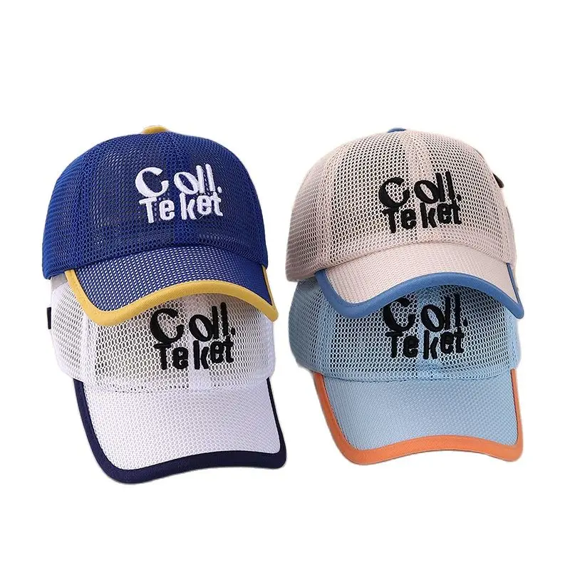 

Doitbest Breathable Summer Boy Girl Cap Baseball Cool Teket Letters Child Sun Hats Mesh Kids Child Peaked Caps Snapback Gorras