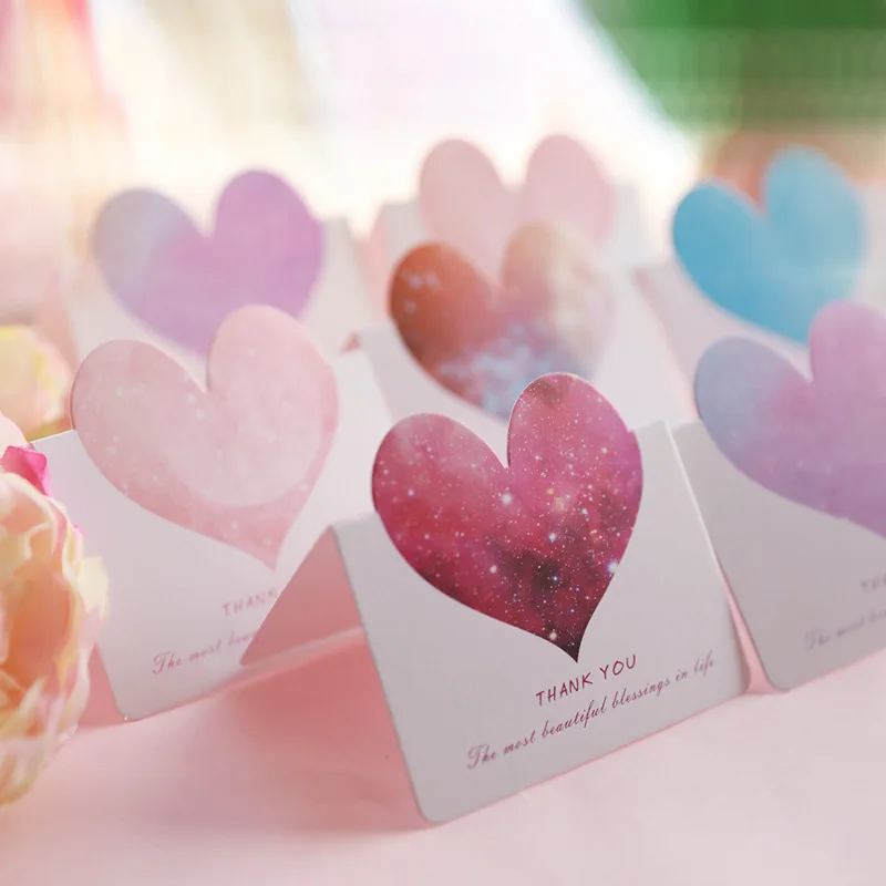 Поздравительная открытка в форме сердца с конвертом 10 шт./лот |