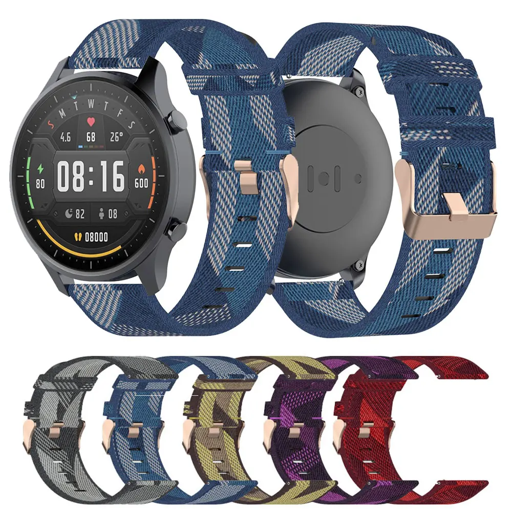 Ремешок нейлоновый для наручных часов Garmin Vivoactive 3 4 водонепроницаемый браслет