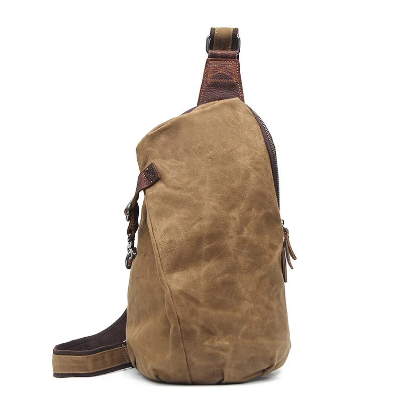 

New Retro ch Bag Satchel men's canvas bag outdoor single shoulder straddle bag waterproof Backpack