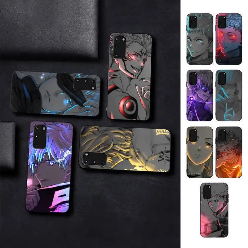 

Cute Jujutsu Kaisen Gojo Satoru Anime Phone Case for Samsung S10 21 20 9 8 plus lite S20 UlTRA 7edge