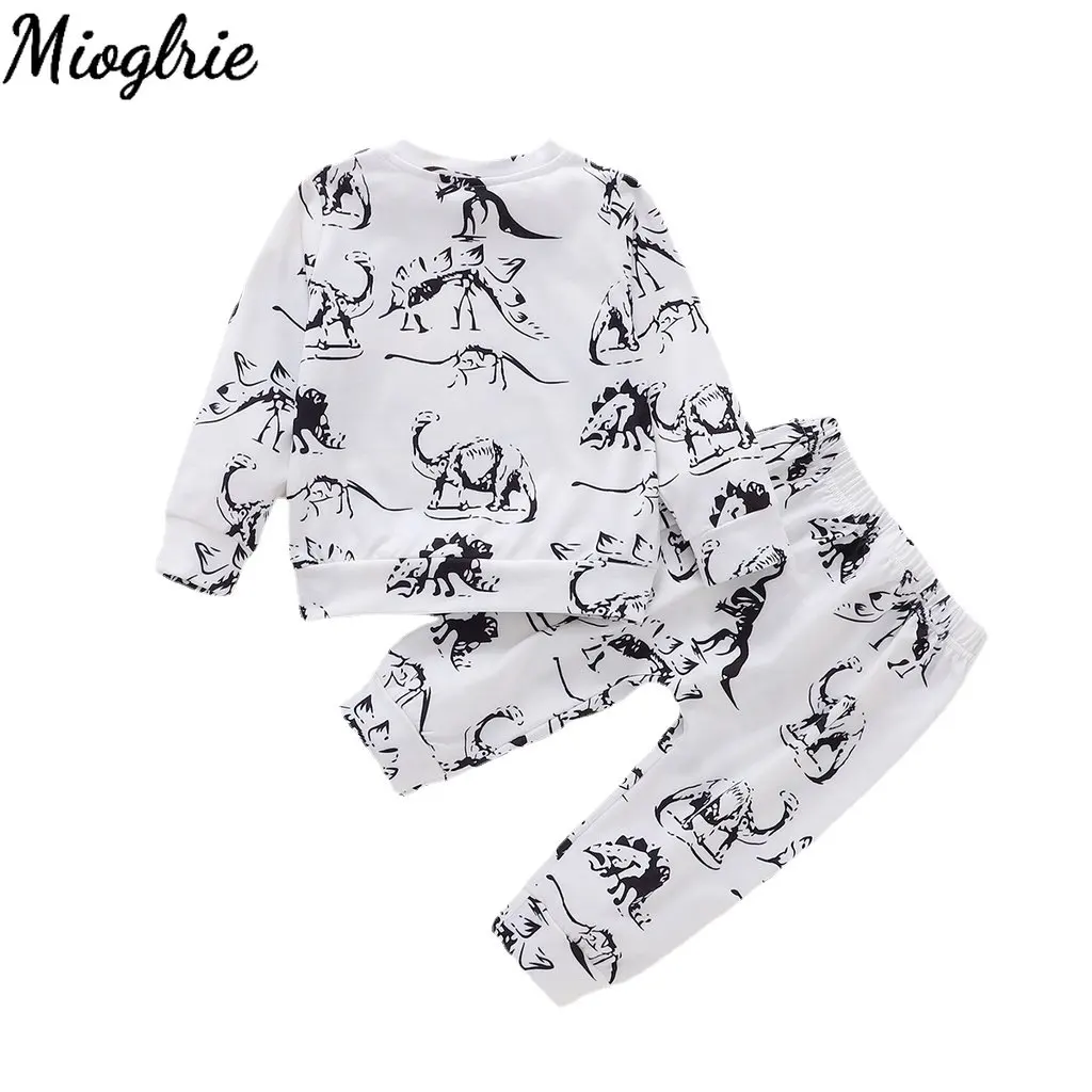 

0-18Months Infant Baby Boy Clothes Set Long Sleeve Dinosaur Printed Top with Pants Spring Autumn Outfit Suit Toddler Boy Outfits
