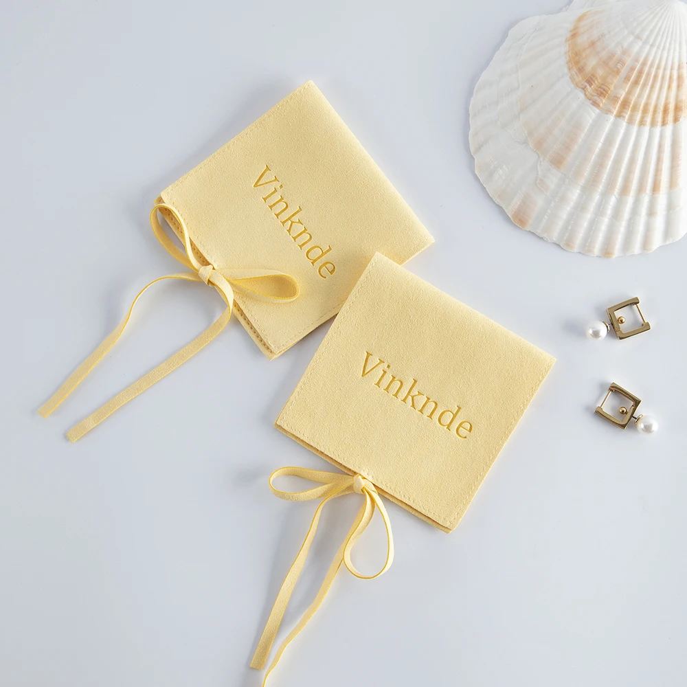 Custom Logo Microfiber Jewelry Packaging Pouches Wedding Favor Gift Candy Bags Cosmetic Makeup Eyelashes Rings Tarot Storage Bag