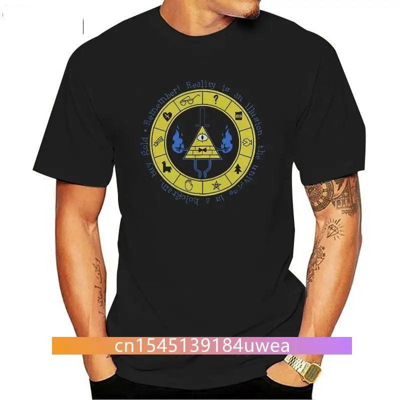 

New Neu Gravity Fall Bill Cipher Zodiac Wheel Logo T-Shirt S-3XL Cool Casual Tee Shirt