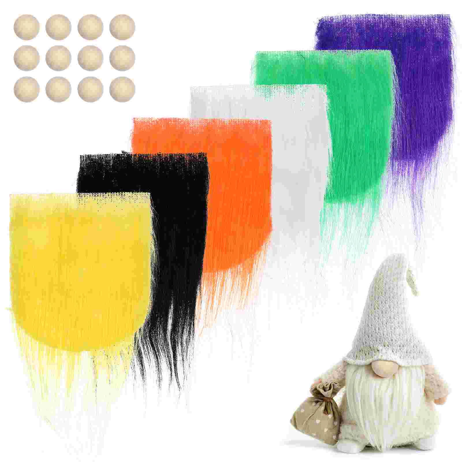 

24 Pcs Gnome Beards and Unfinished Wooden Balls for DIY Making Gnome Dolls