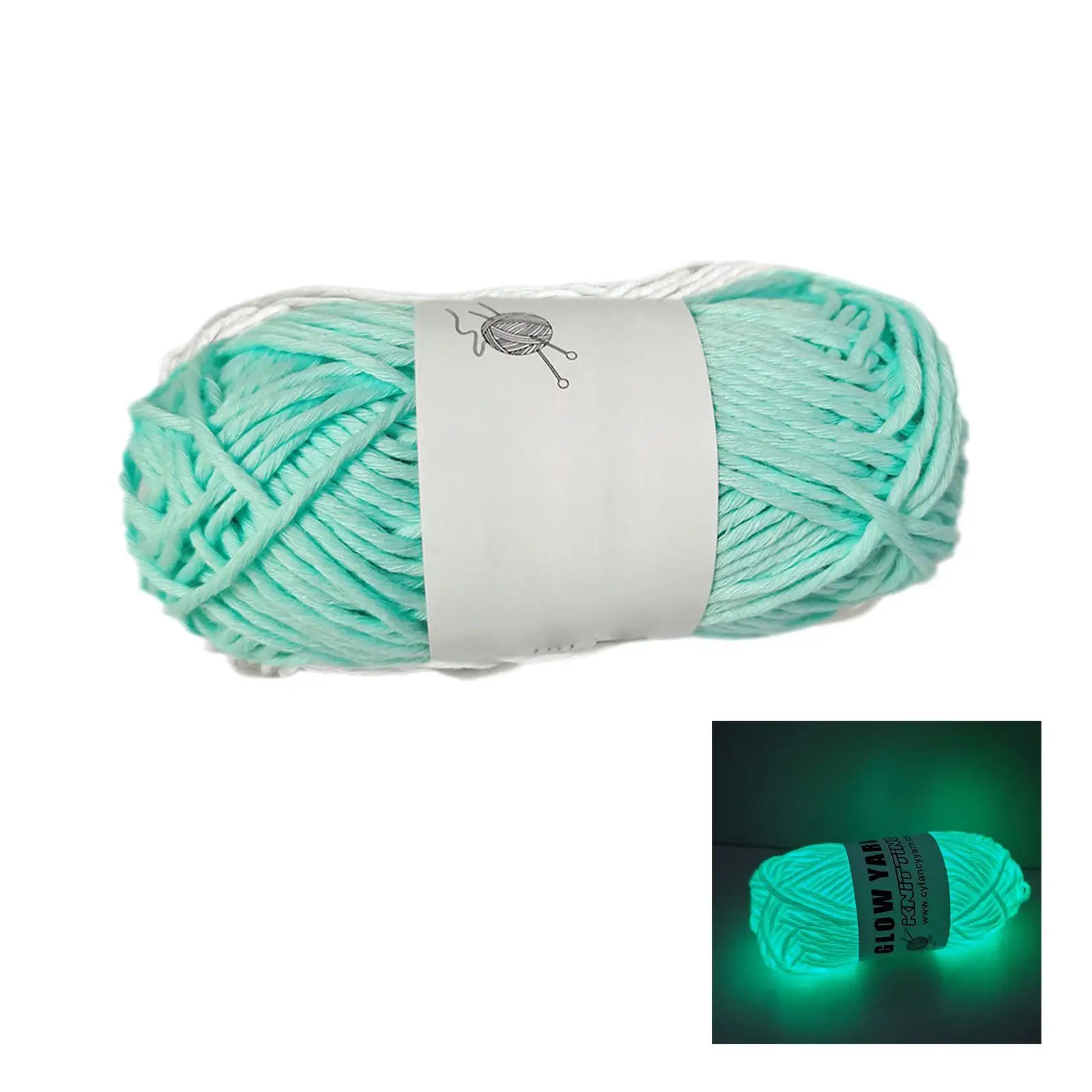 Luminous Yarn Glowing Polyester Yarn for Knitting Braided Crochet DIY Carpet Sweater Keychain Ornament Glow In Dark Yarn 1 Roll