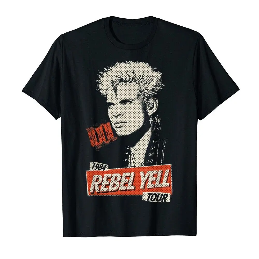 Ретро 1984 Rebel Yell Tour Билли идол футболка классическая черная унисекс S-5XL BY345