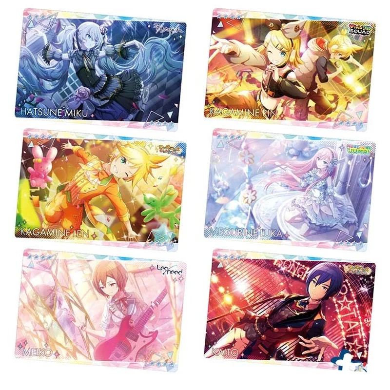Bandai Anime Коробка игральных карт Hatsune Miku Shokugan Card Project Sekai цветная сцена! Подарок для
