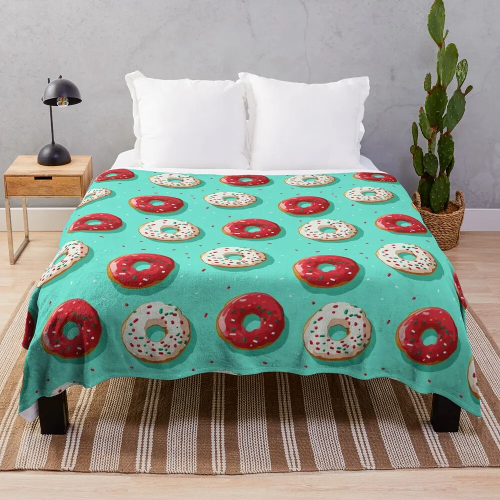 Рождественский утро-пончик - забавные красные и белые глазурованные пончики с