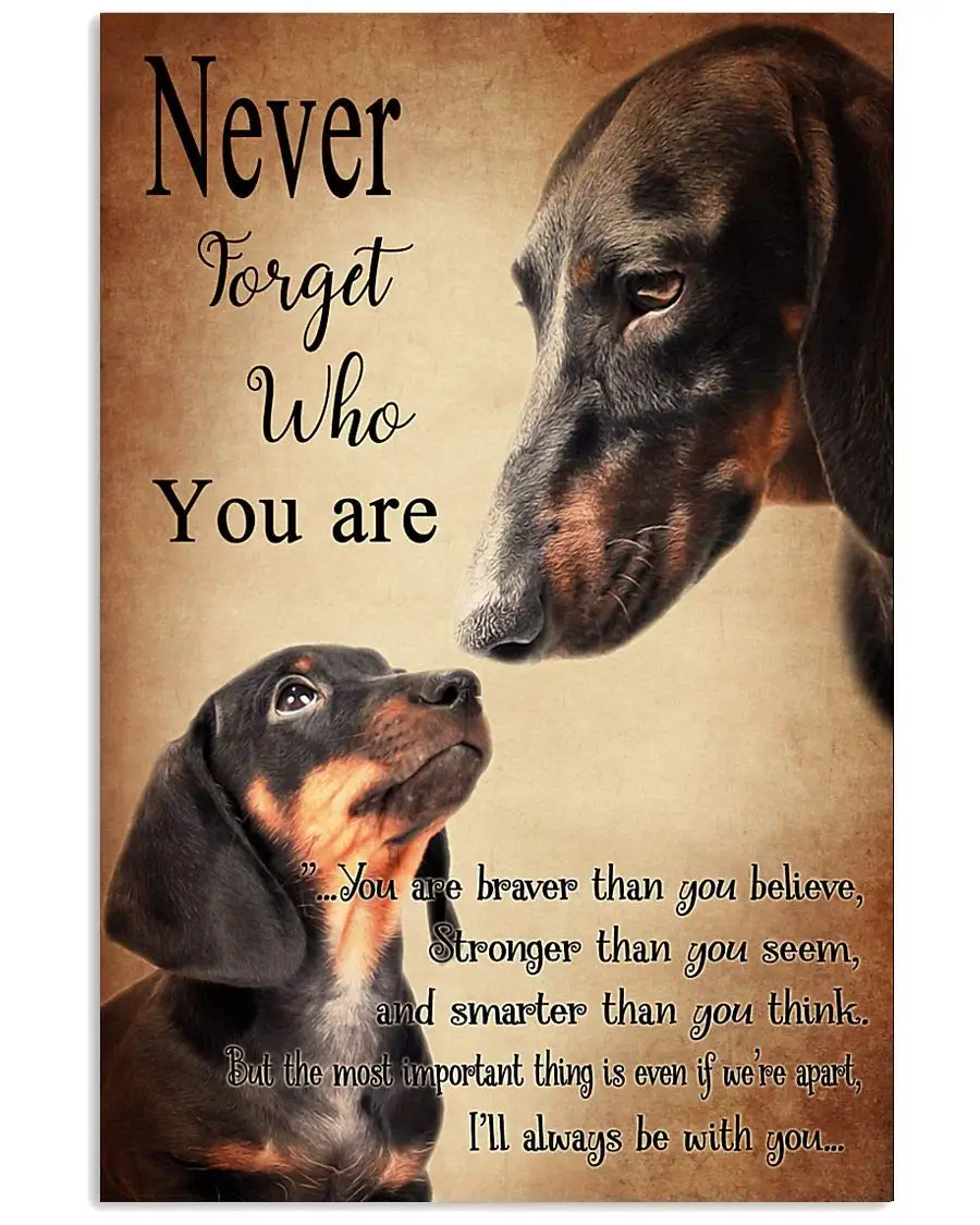 

Dachshund Never Forget Who You are Vertical Poster Home Decor Wall Art Print No Frame Or Canvas Frame Full Size Best Gift