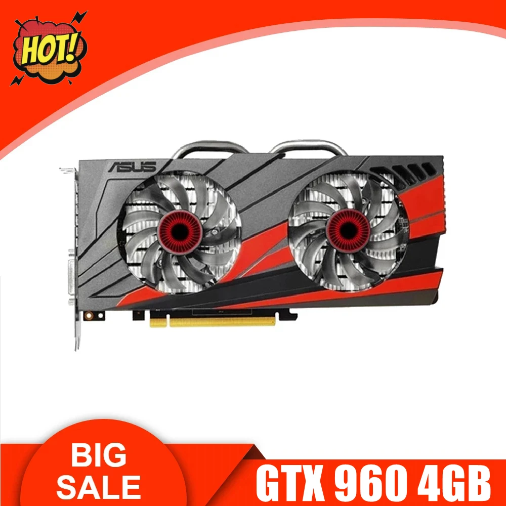 ASUS Graphic Card GTX 960 2GB 4GB 128Bit GDDR5 Video Cards GTX960 GPU |