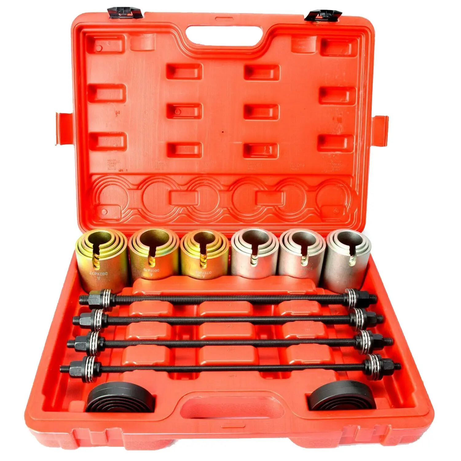 

26Pcs Universal Bearing Disassembly Tool Iron Sleeve Extractor Cchassis Press Pull Sleeve Tool Kit Bush Bearing Remover Set