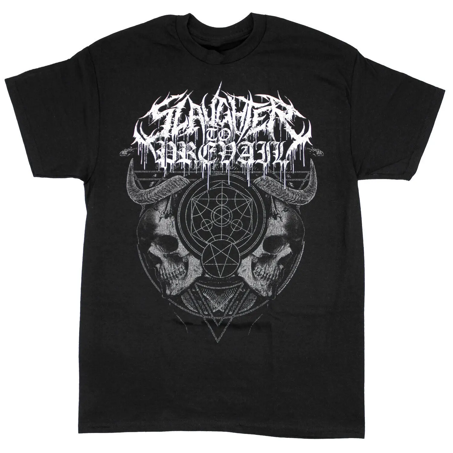 Мужская черная футболка среднего размера с изображением демонов