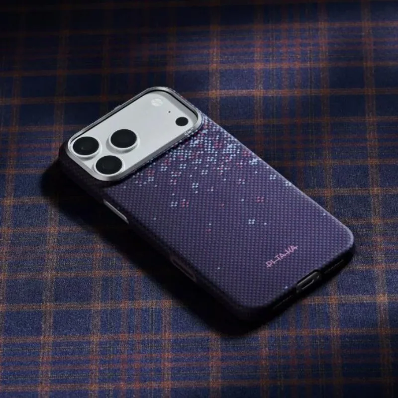 Фото Чехол PITAKA из углеродного волокна для iPhone 17 Pro Max/17 Pro/17/Air, магнитный, кевларовый, противоударный, ультратонкий №3